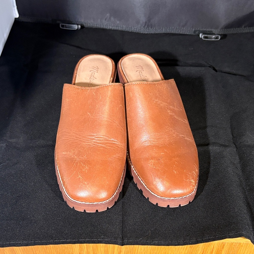 Madewell size 7 The Mindy Mule boho Tan Leather Slip-On Loafers - Picture 6 of 13